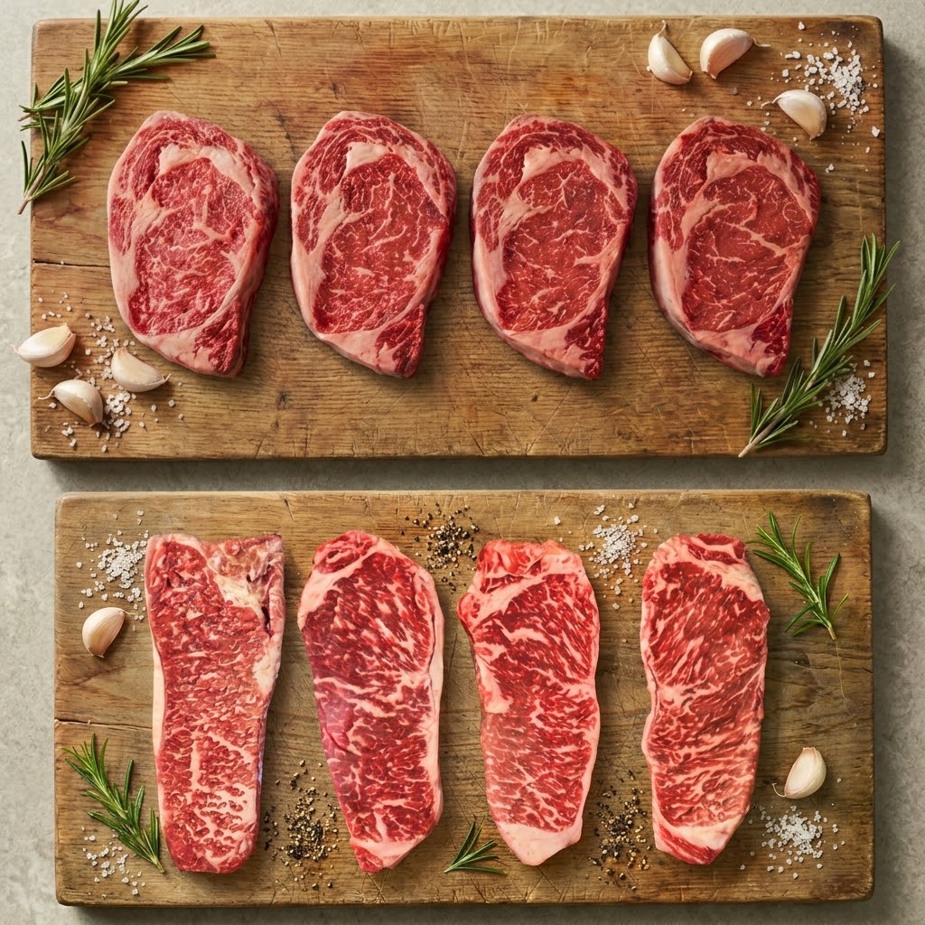 Pack #2: 4x4 Ribeyes and New York Strip  - 4 Each