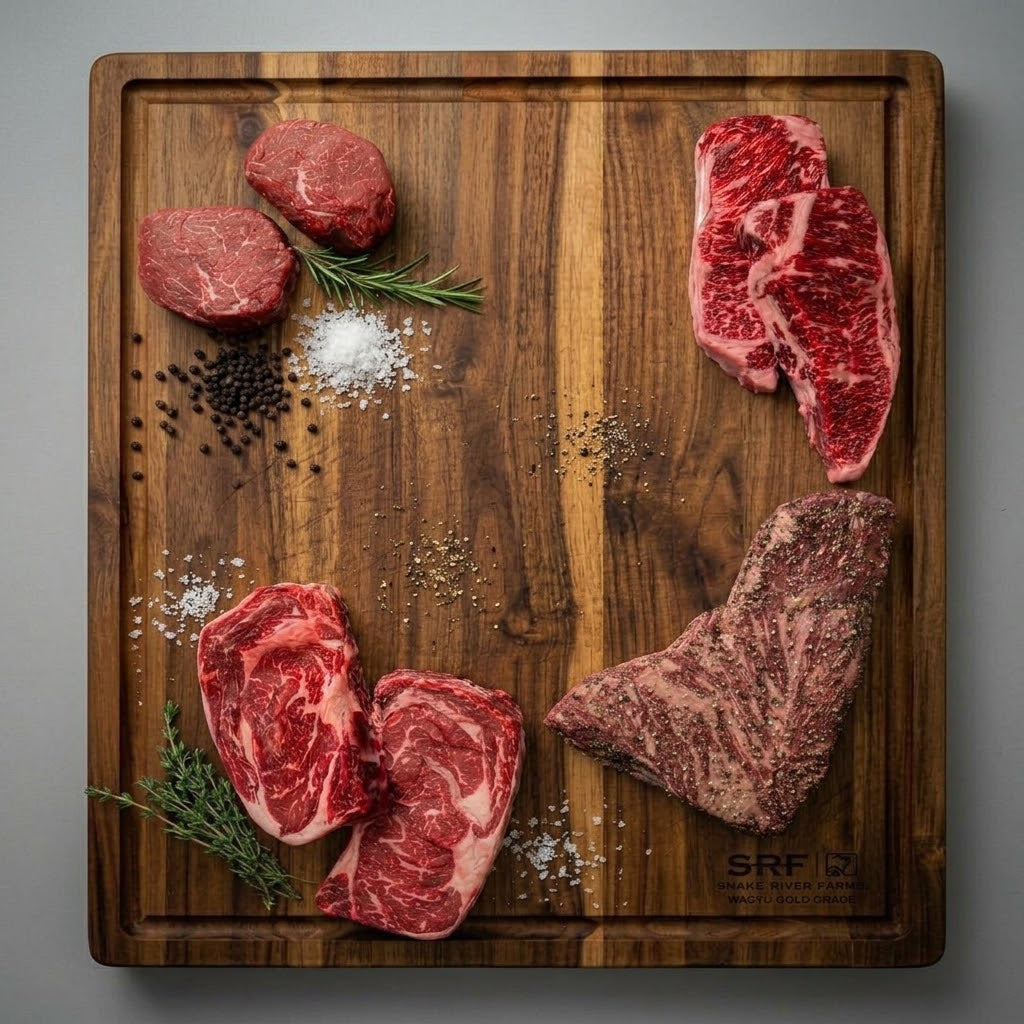 Pack #1: The Everything - 2 Ribeyes, 2 Filets, 2 New Yorks, 1 Tri-tip & Ground Beef