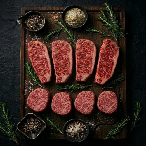 Pack #3: The Steakhouse Reserve - 4 Filets, 4 New York Strips, 1 Tri-tip & Ground Beef